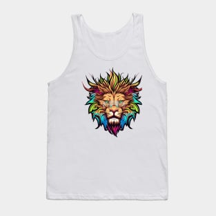 Lion In Flames of Colour Tank Top